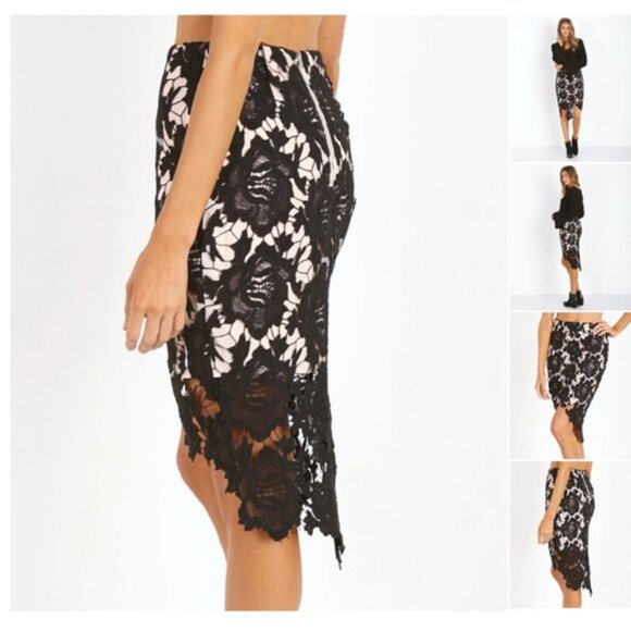 🖤Keepsake The Label I Will Wait Skirt Black Lace - Picture 2 of 10